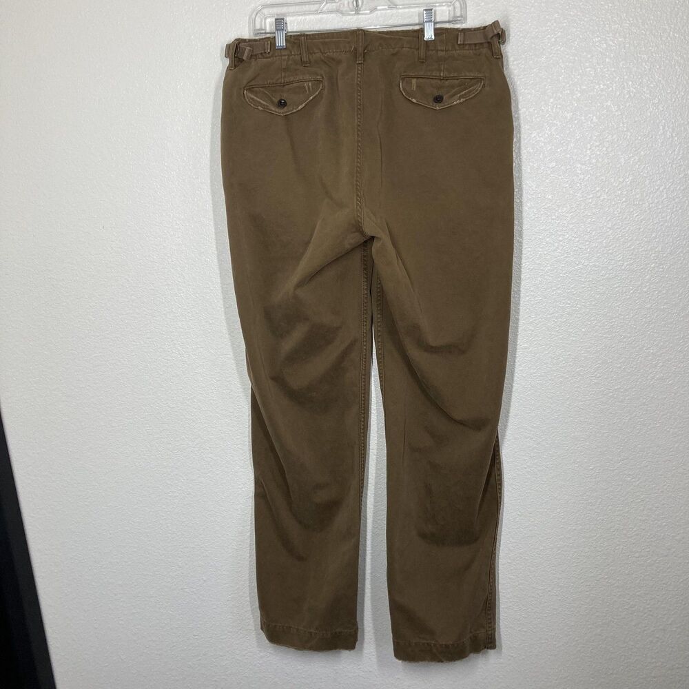 Polo Ralph Lauren Pants Mens 34x32 Brown Straight Leg Chino Adjustable Waist